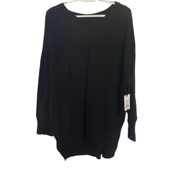 Terra & Sky NWT Plus Size 3X Black Sweatshirt Long Sleeve Pullover Top - Picture 1 of 8
